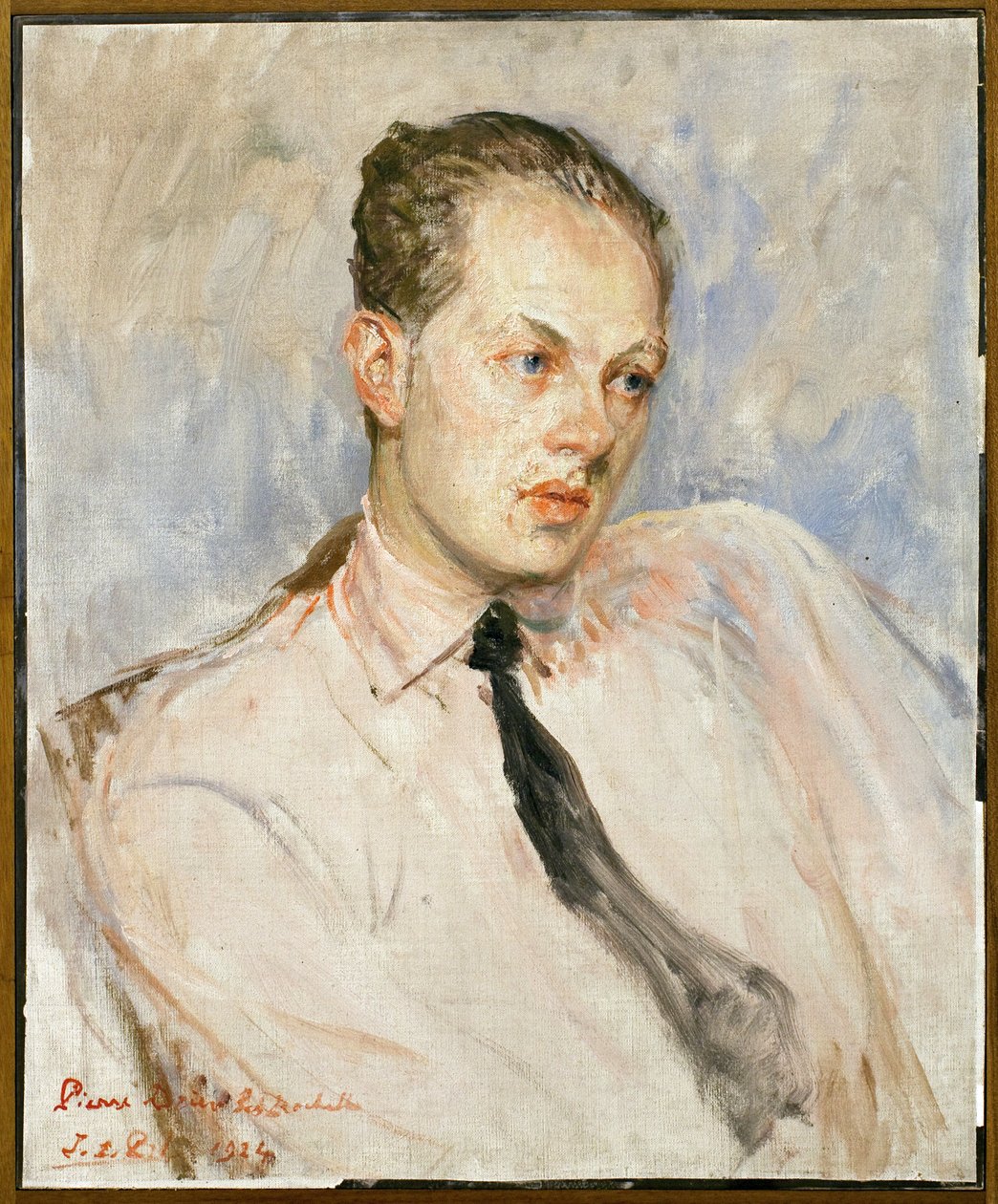 ピエール・ドリュー・ラ・ロシェル（1893-1945）の肖像画のための習作。ジャック・エミール・ブランシュ（1861-1942）による絵画、油彩・キャンバス 作： ジャック・エミール・ブランシュ