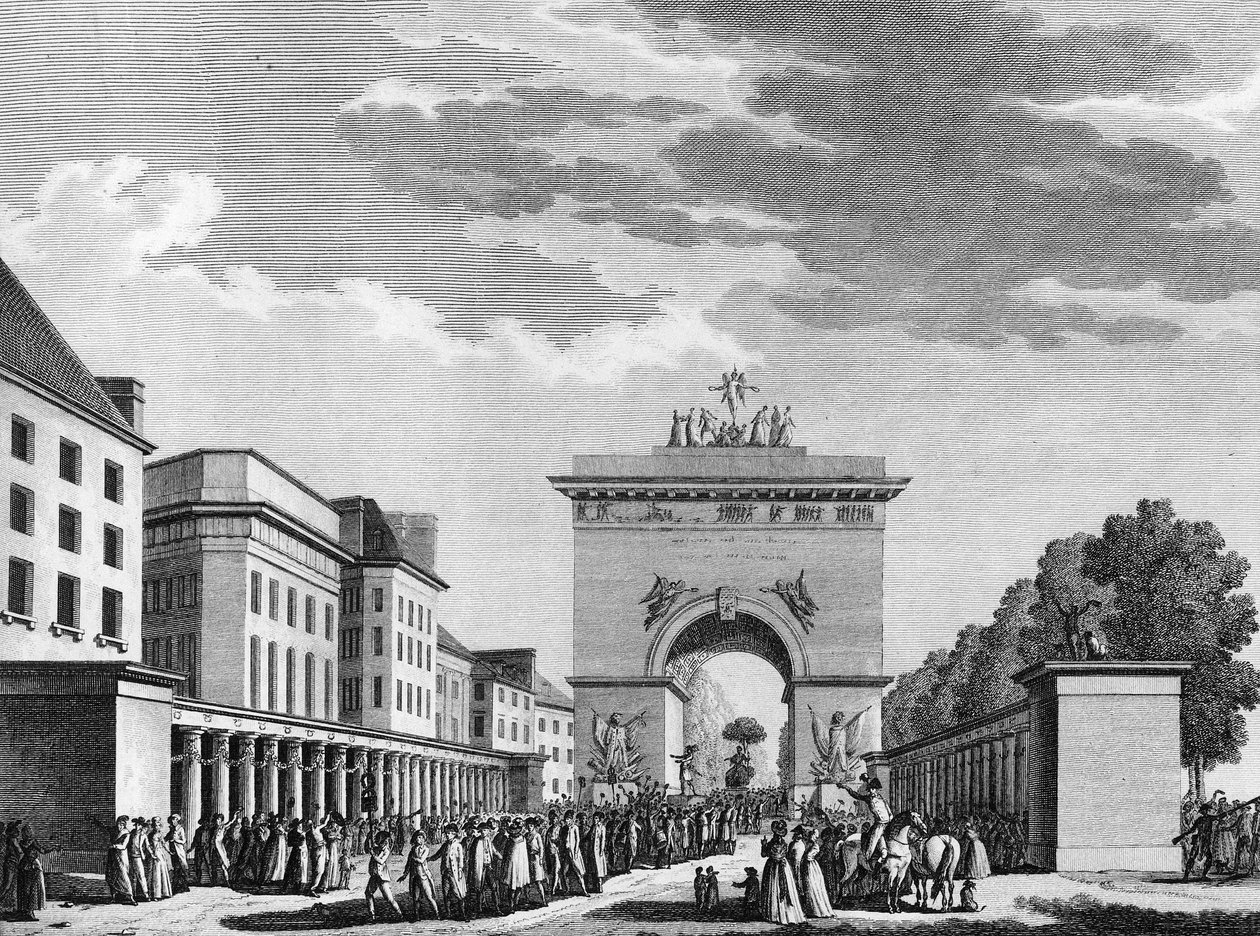 フランス革命。1791年9月3日の憲法の受諾。スウェバックの後にベルソーが描いた版画。パリ、革命史研究所の図書館 作： ジャック・フランソワ・ジョセフ・スウェバッハ
