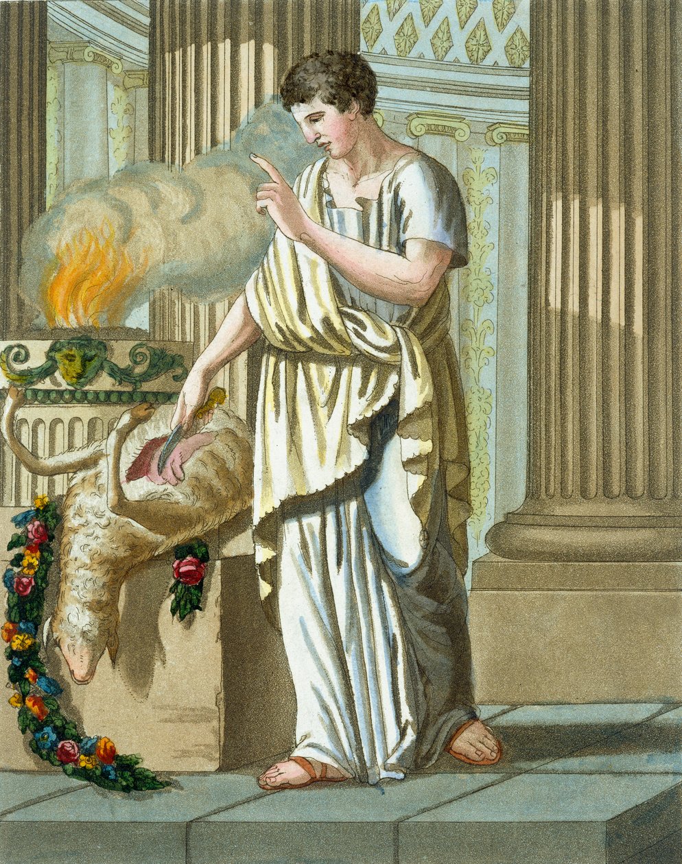 I&39;antique Romeのパブ。 1796 作： ジャック・グラッセ・ド・サンソヴール