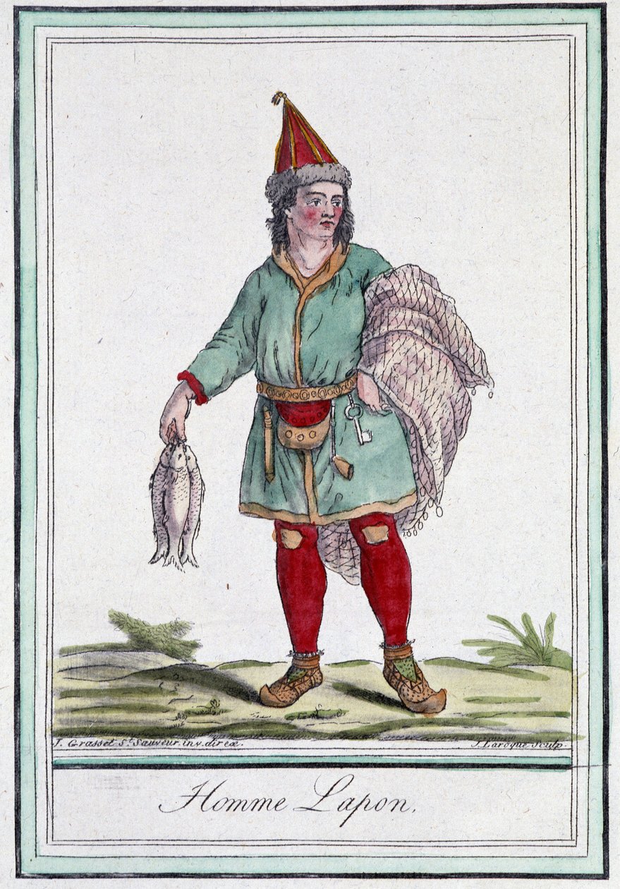 ラップ人-グラッセ・サン・ソーヴル編「航海百科」（1796年、パリ）より 作： ジャック・グラッセ・ド・サンソヴール