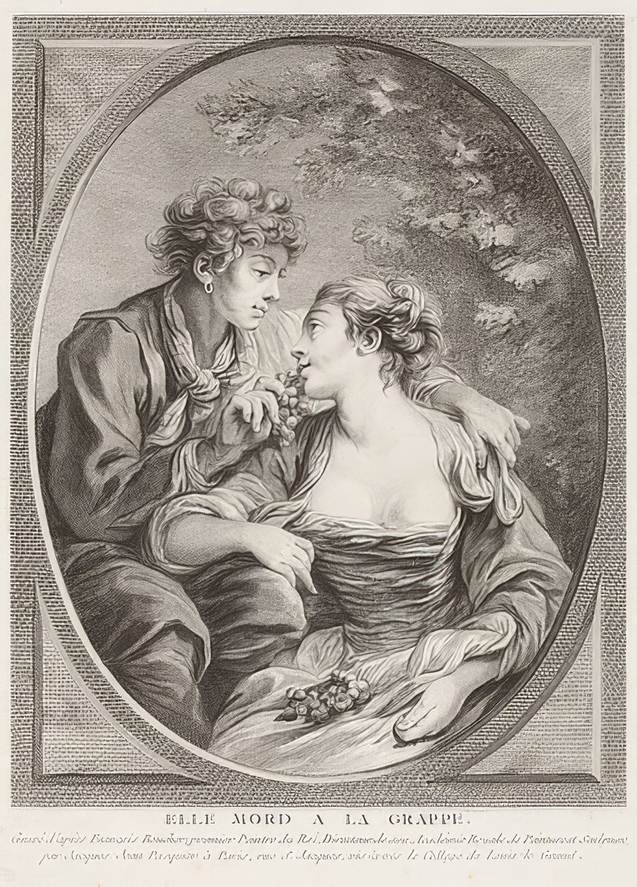 Elle mordàla grappe（彼女はブドウで死ぬ）。 1768 作： ジャック・ジャン・パスキエ