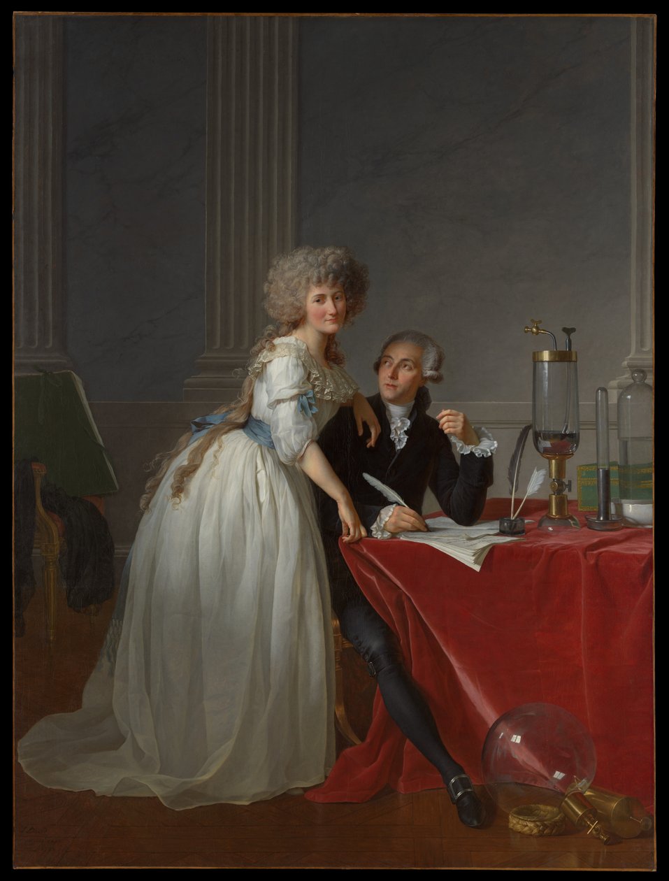 アントワーヌ・ローラン・ラヴォアジエ（1743-1794）とマリー・アンヌ・ラヴォアジエ（マリー・アンヌ・ピエレット・ポールズ、1758-1836） 作： ジャック・ルイス・デビッド