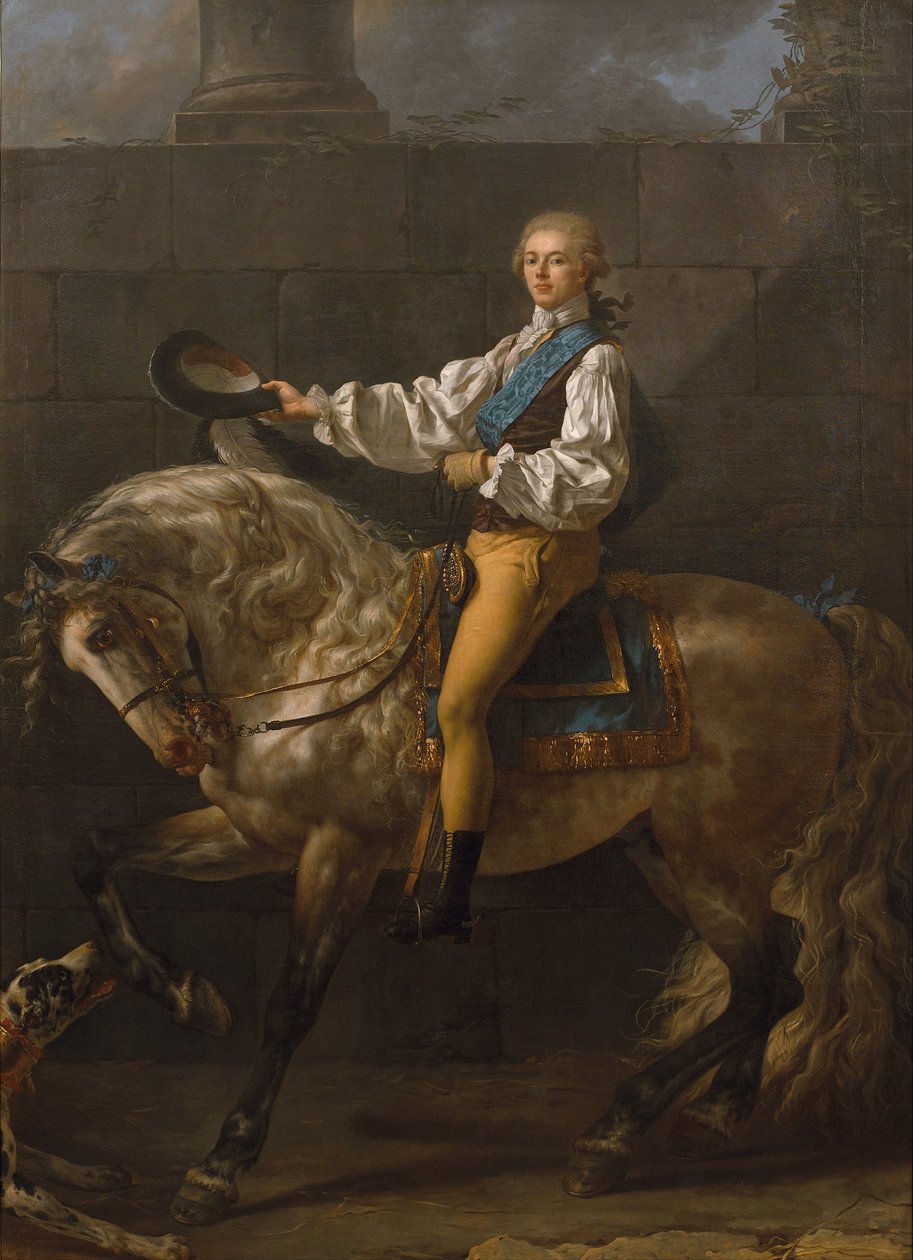 Stanislaw Kostka Potocki 1755-1821の乗馬の肖像 作： ジャック・ルイス・デビッド