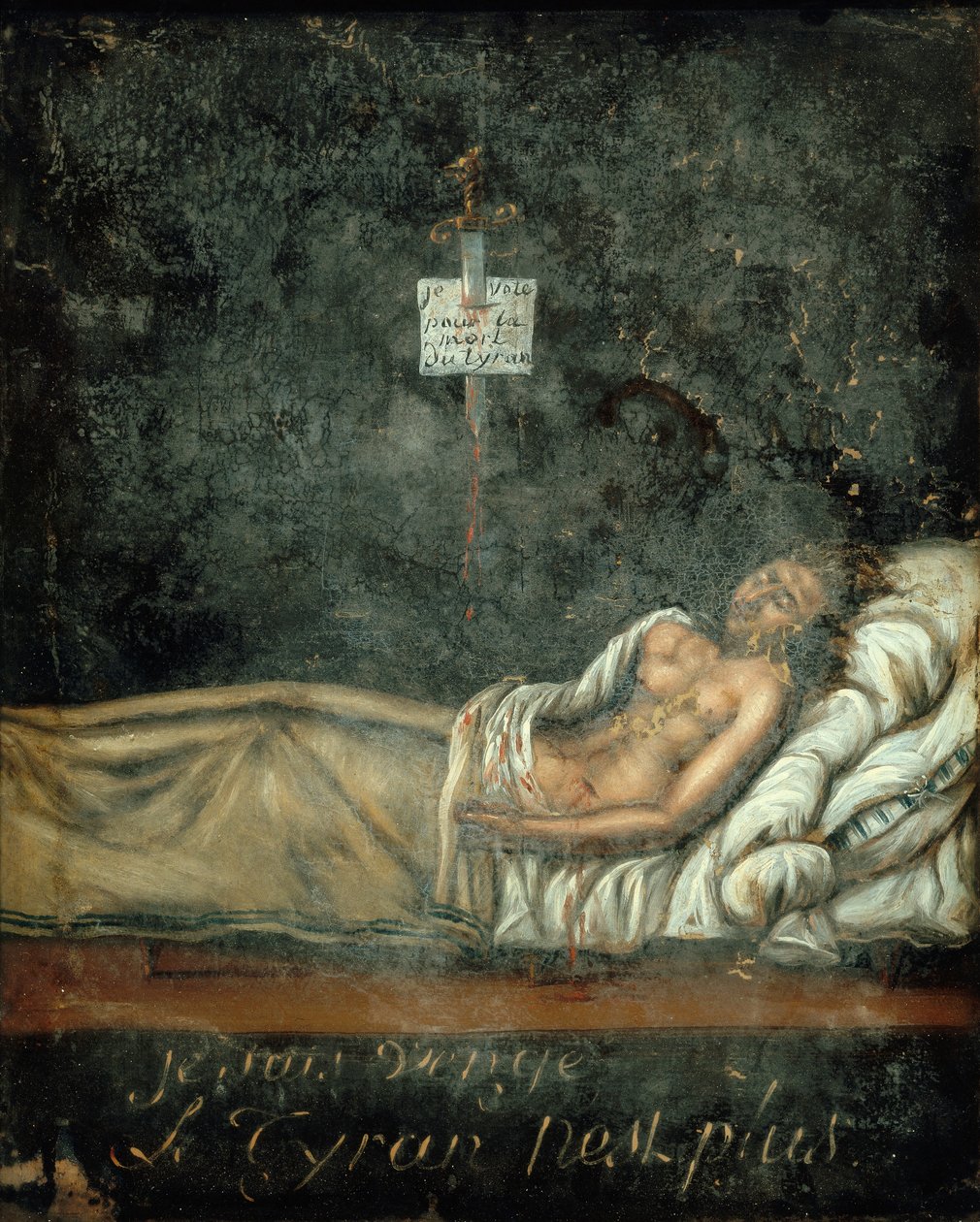 ルイ=ミシェル・ル・ペルティエ、マルキ・ド・サン・ファルゴー1760-1793、彼の死の床で、c。 1793年。 作： ジャック・ルイス・デビッド