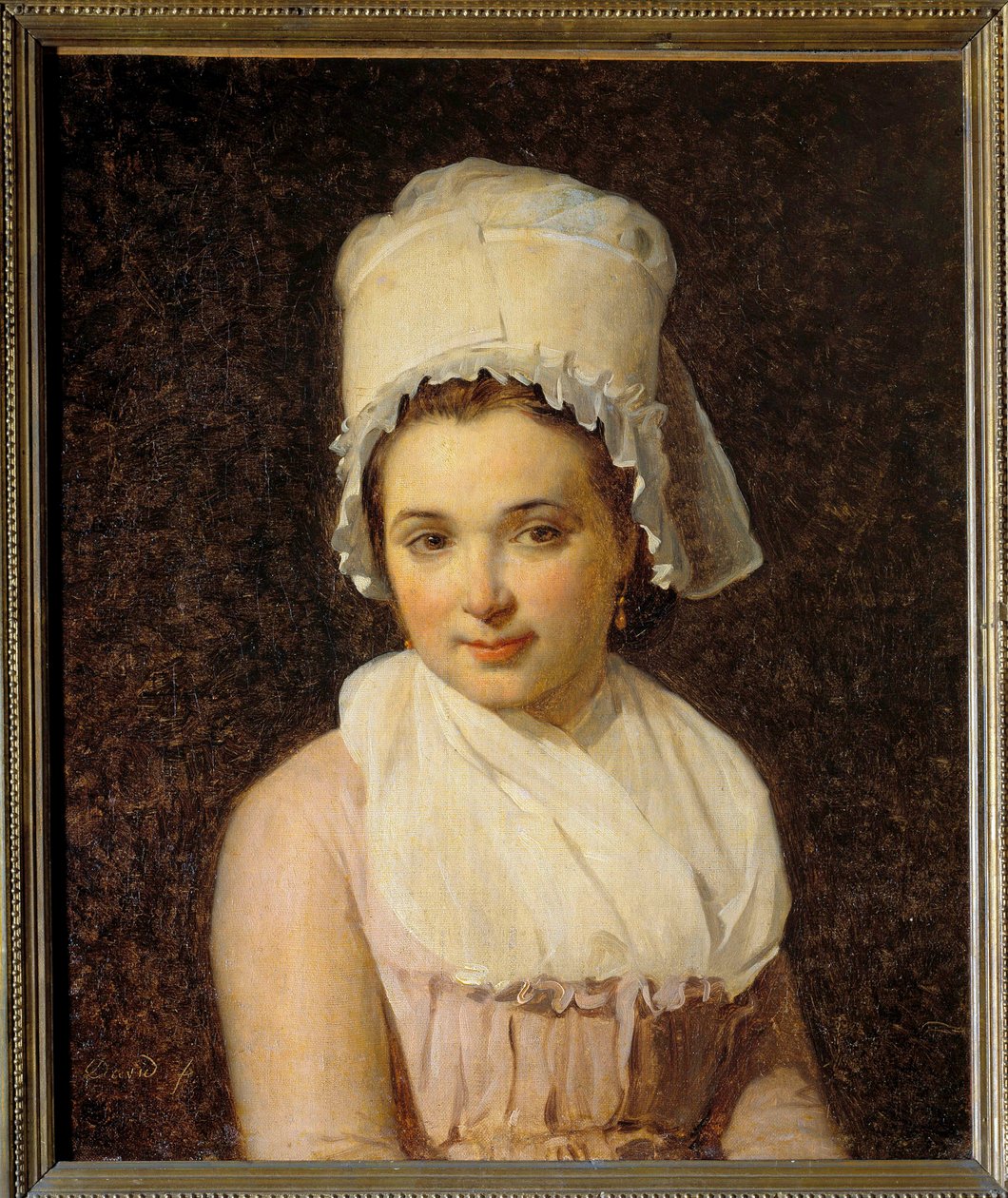 カトリーヌ・マリー・タラード（1772-1825）の肖像 ヨンヌ県スジェール市長フランソワ・ラミーの妻 ジャック・ルイ・ダヴィッド（1748-1825）の絵画 1795年 日。0,64x0,54 m - カトリーヌ・マリー・タラール（1772-1825）の肖像、スージュ市長フランソワ・ラミーの妻の肖像 作： ジャック・ルイス・デビッド