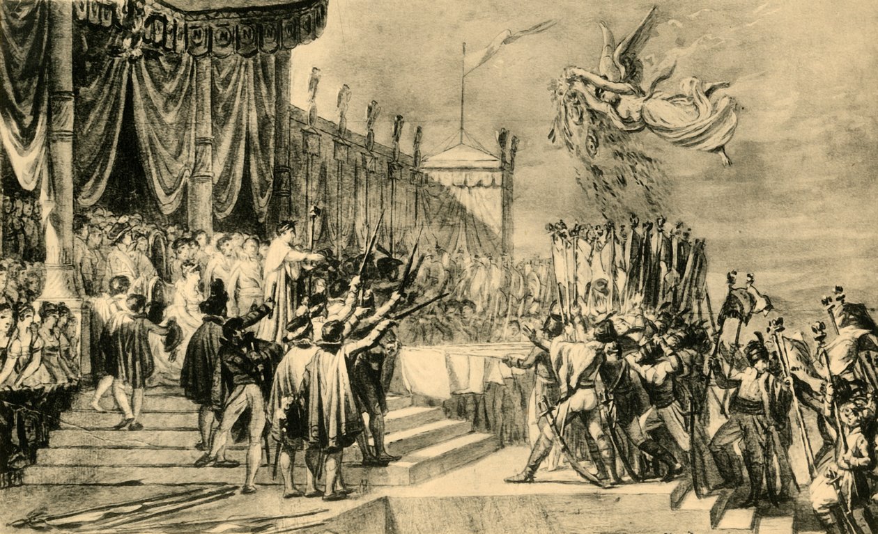 イーグル規格の分布に関する研究、c1808、1921年。 作： ジャック・ルイス・デビッド