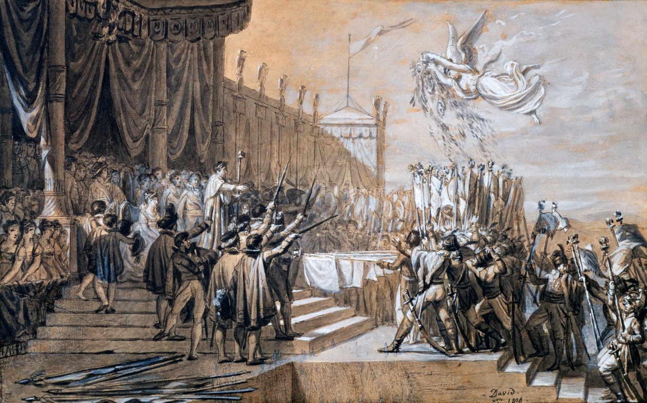 イーグル規格の配布、1804年12月5日、1808。 作： ジャック・ルイス・デビッド