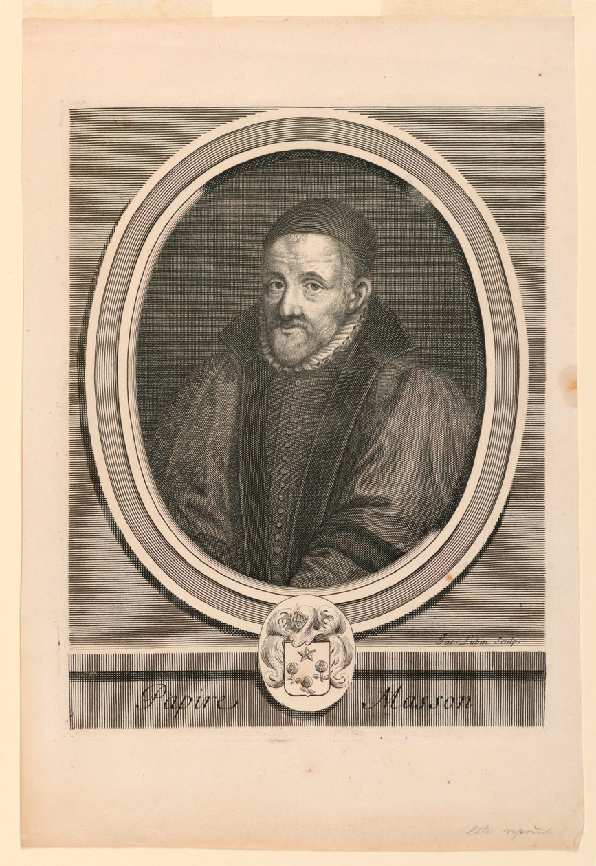 パピール・マッソンの肖像 (1544-1611) 作： ジャック・ルビン