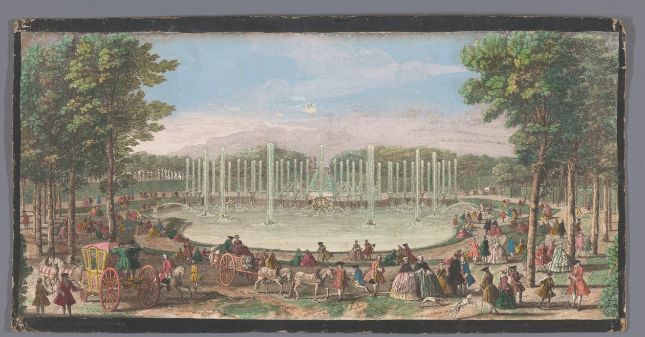 ベルサイユ庭園のネプチューン貯水池の眺め Vue du Bassin de Neptune dans le Jardin de Versailles (オブジェクトのタイトル) 作： ジャック・リゴー（おそらく）
