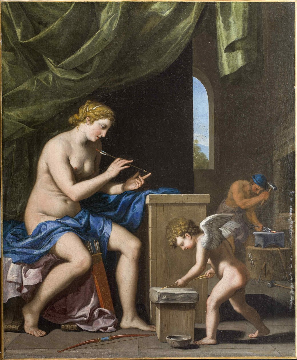 キューピッドの矢をバルカン鍛造c。 1645年。 作： ジャック・ステラ