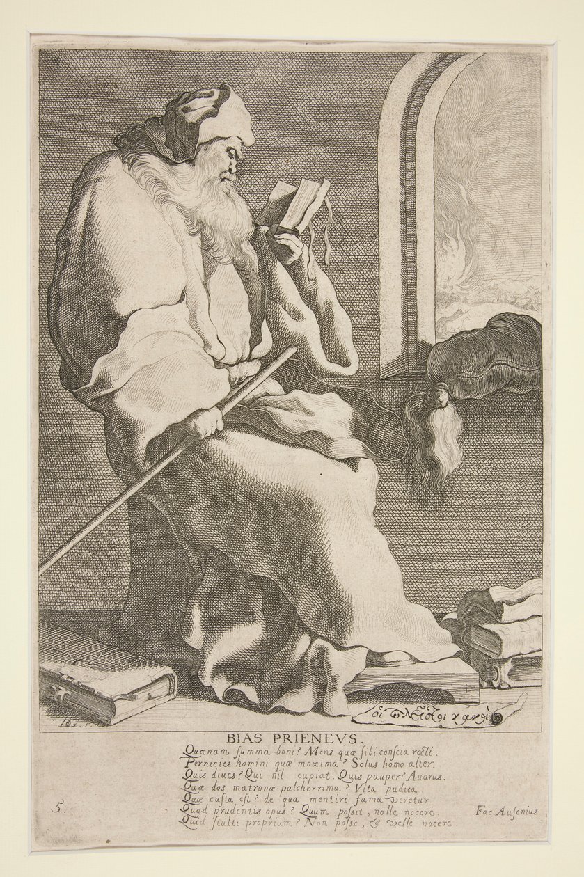 バイアス・プリエネウス、シリーズ「ギリシャの七賢者」の #5 作： Jacques de Gheyn III