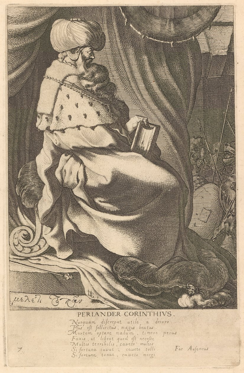 Periander Corinthius、シリーズ「ギリシャの七賢者」の #7 作： Jacques de Gheyn III