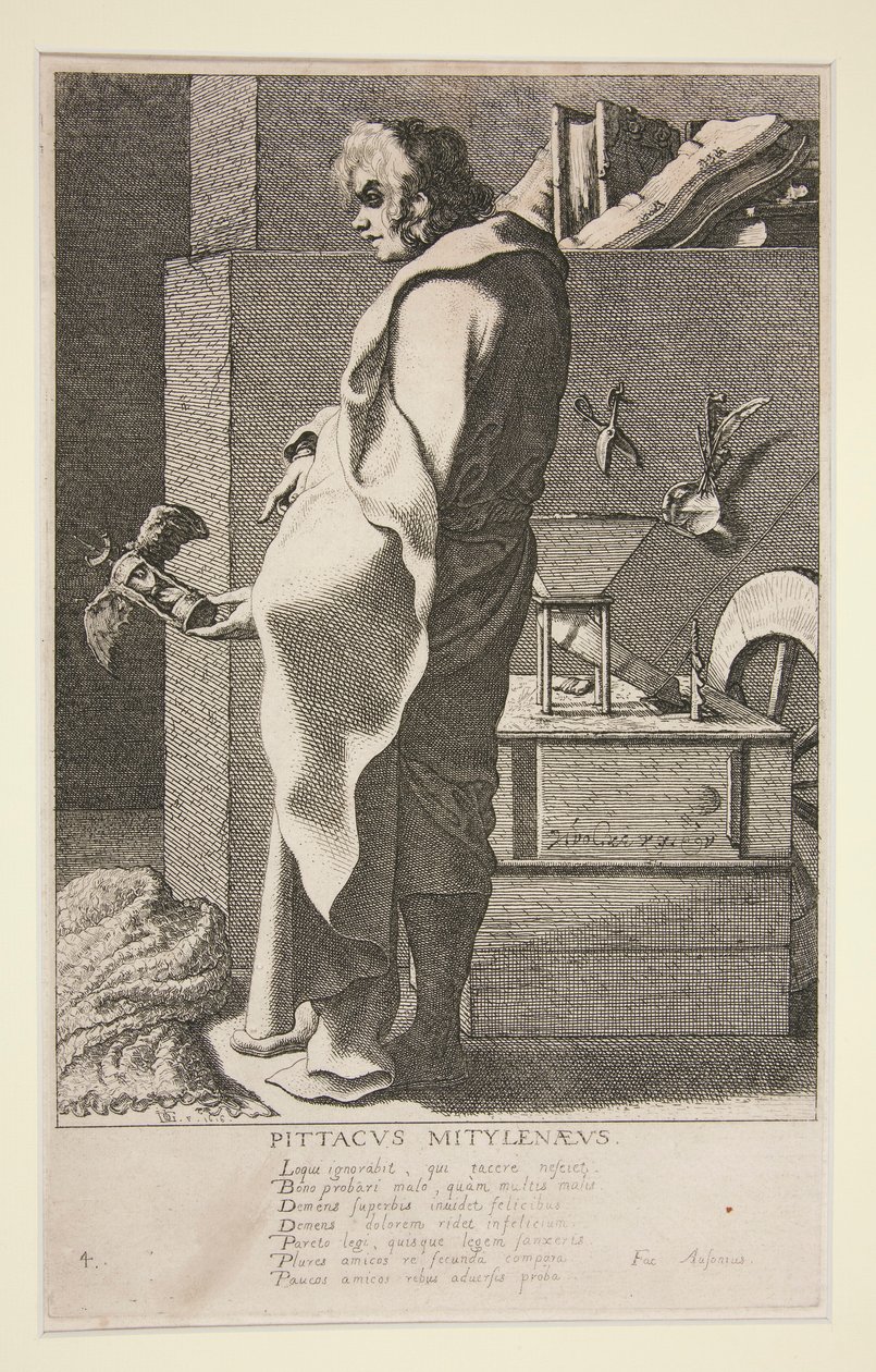 Pittacus Mytilenaeus、シリーズ「ギリシャの七賢者」の #4 作： Jacques de Gheyn III