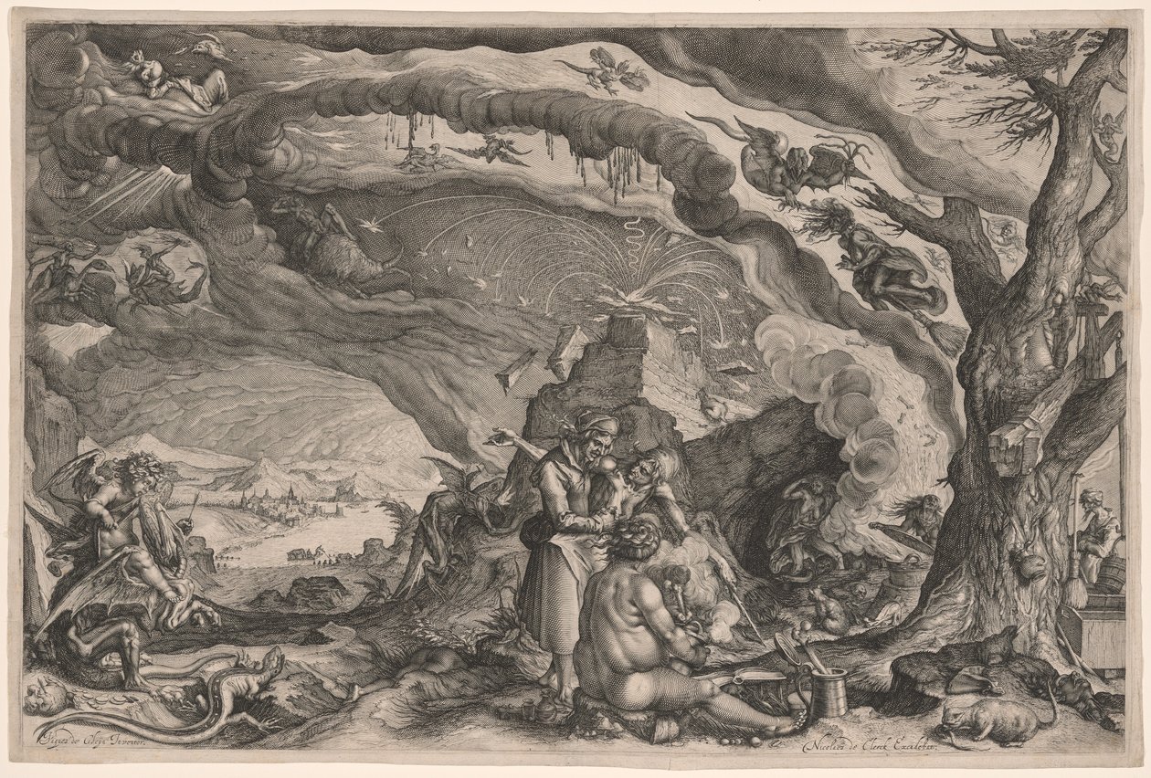 安息日に備える魔女たち 作： Jacques de Gheyn II