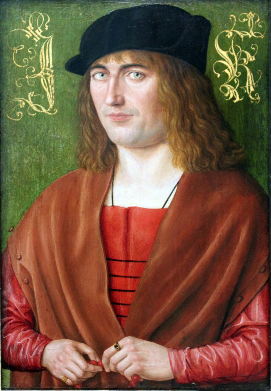 ドイツ語：Bildnis des Jörg Kötzler, 1499年 28歳のニュルンベルク市民、イェルク・ケッツラーの肖像。
  (1471-1529) 作： ヤコブ・エルスナー