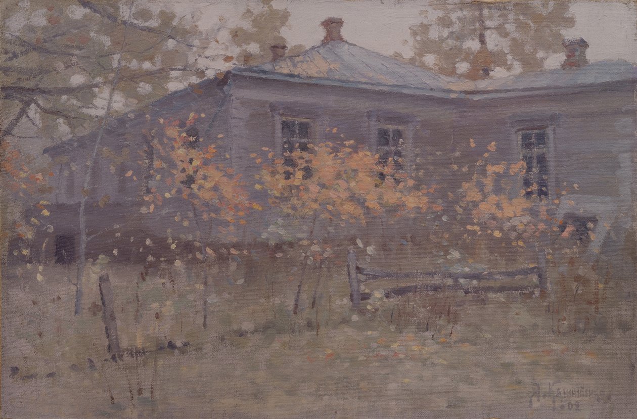 秋のカントリーハウス、1902 作： Jakov Jakovlevich Kalinichenko