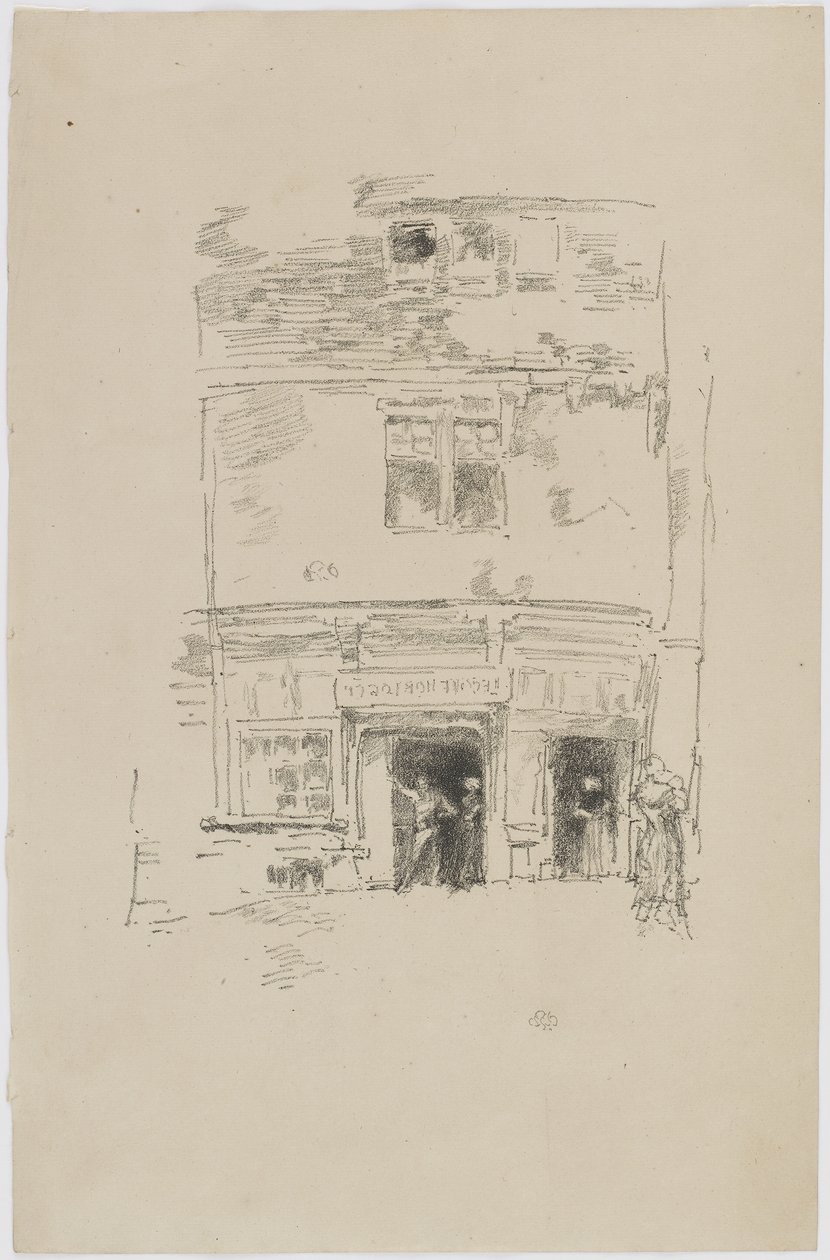 時計メーカー、Paimpol、1893（紙にリソ） 作： ジェームズ・アボット・マクニール・ウィスラー