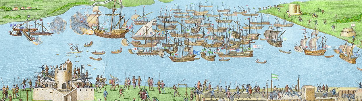 ソレントの戦いの間のポーツマス近くのイギリス軍の野営地 作： ジェームズ・バジール