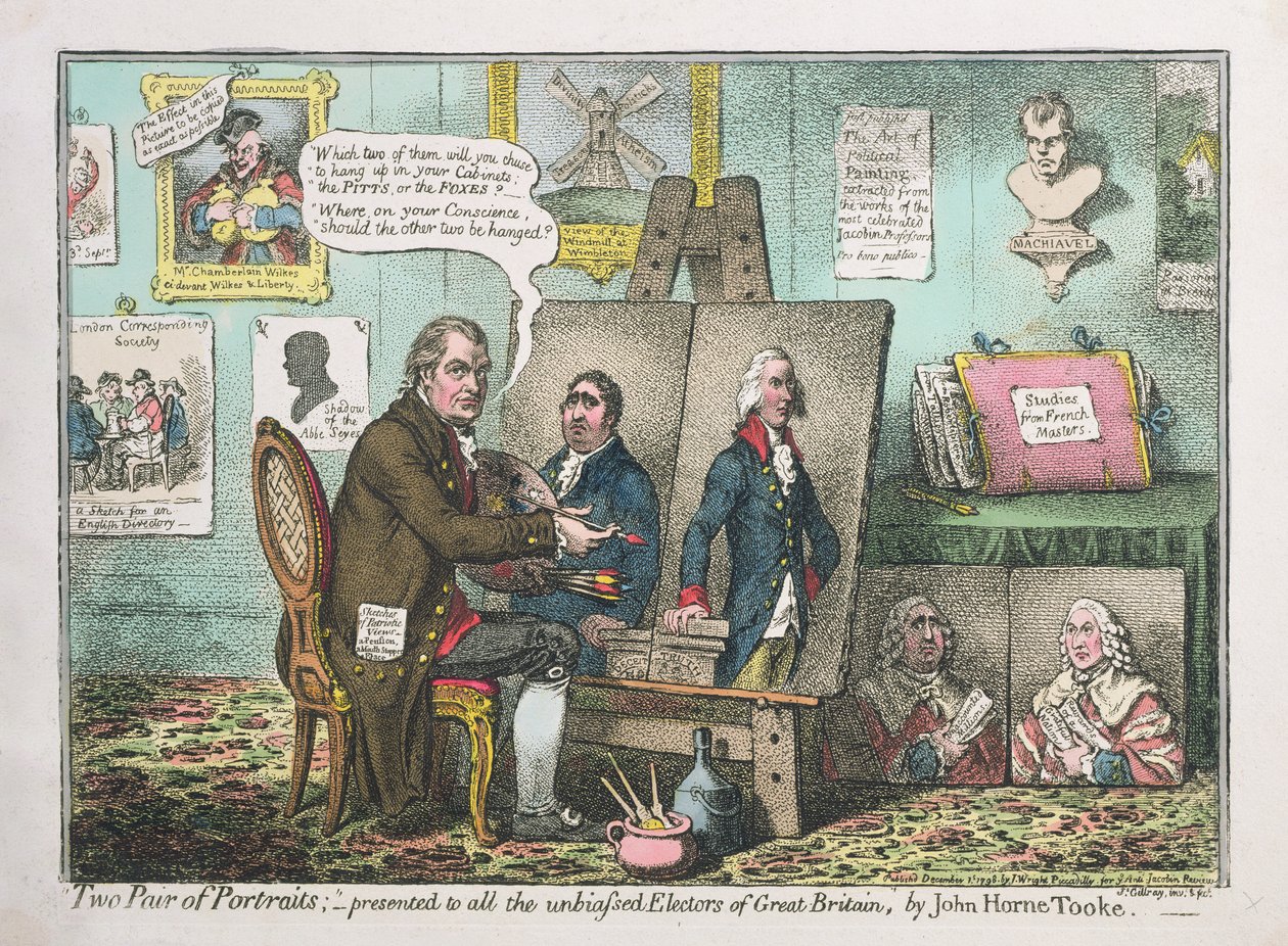 ジョンホーントゥーク（1736-1812）によってJ.ライトから出版され、1798年に「For ye Anti-Jacobin Review」（e 作： ジェームズ・ギルレイ