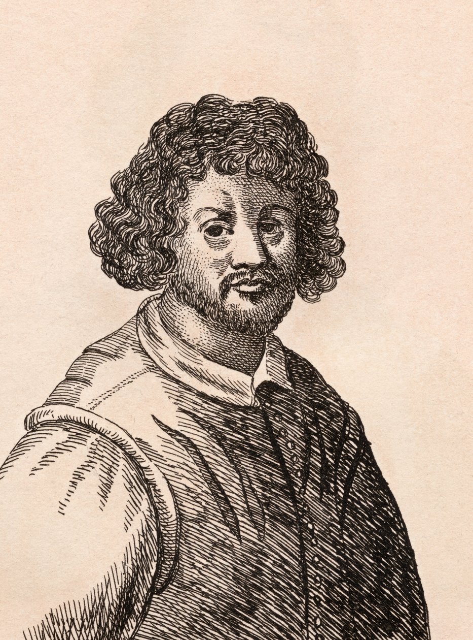 1817年にロンドンで出版された「オーセンティックオリジナルからの有名な画家の75の肖像画」のイラスト 作： ジェームズ・ガーティン
