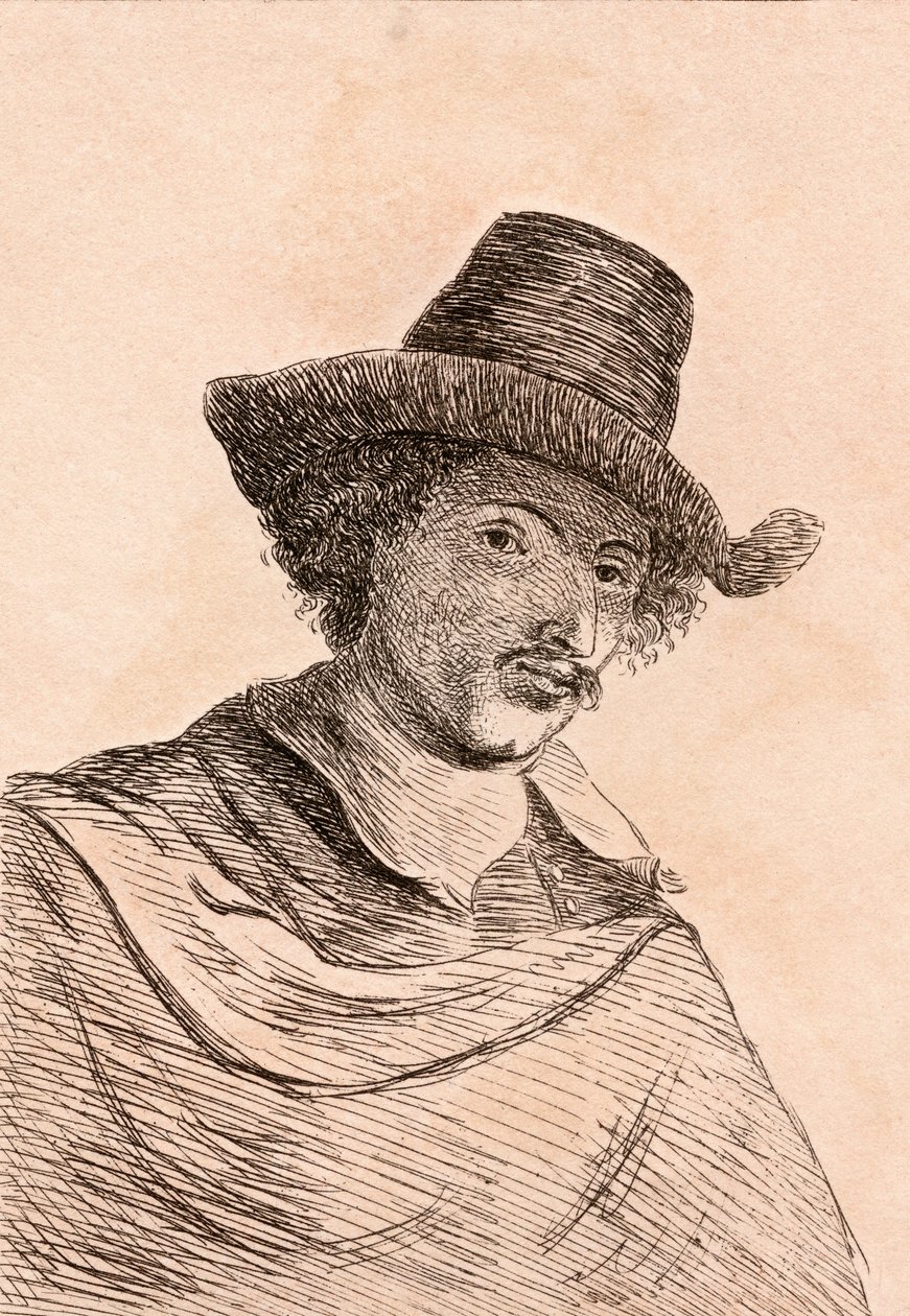 Jan Baptist Weenix、「本物のオリジナルからの有名な画家の75の肖像画」のイラスト、1817年にロンドンで出版 作： ジェームズ・ガーティン