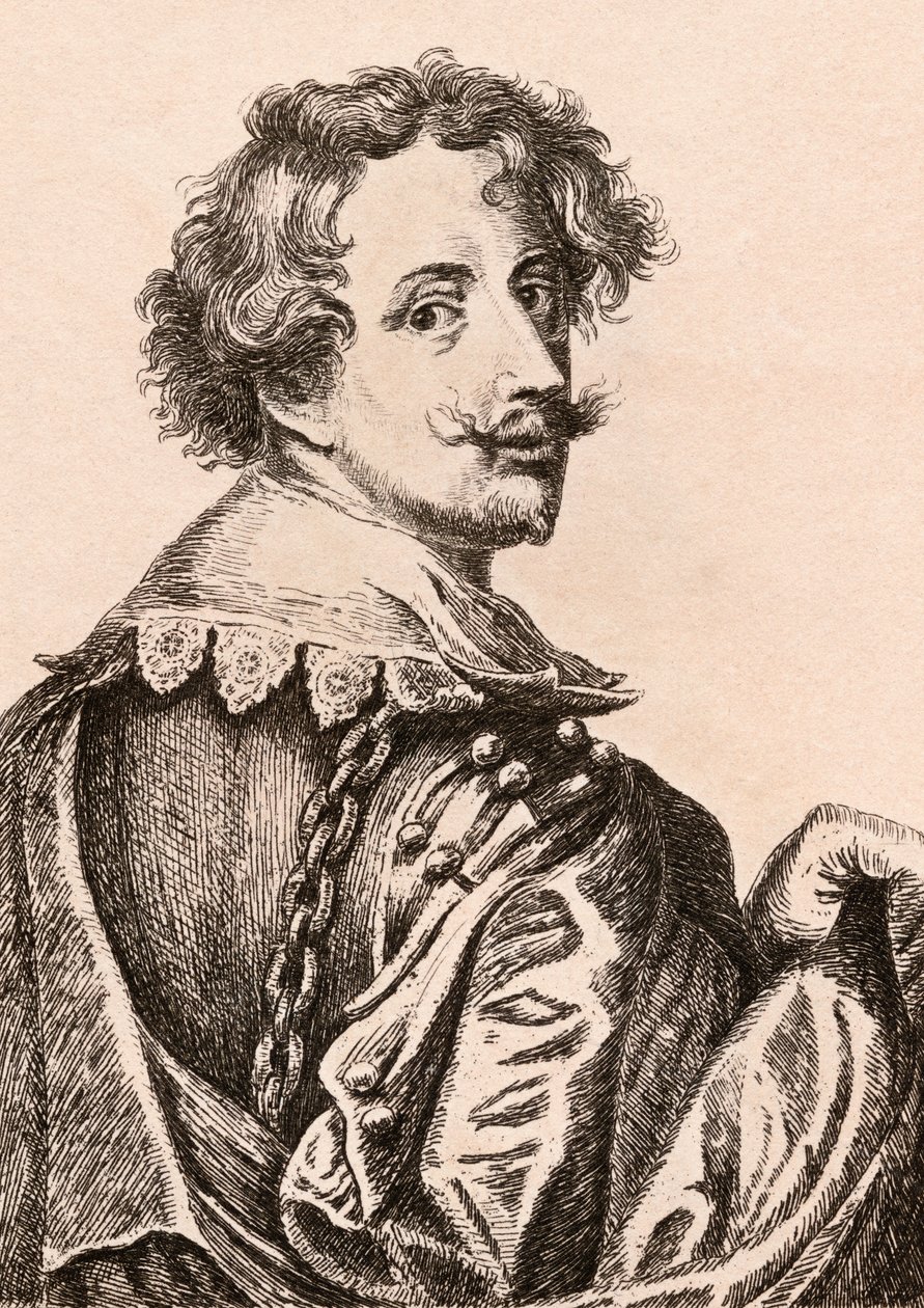 1817年にロンドンで出版された &39;Anthony van Dyck卿、&39;75 Originals Of Celebrated Painters From Authentic Originals&39;からのイラスト 作： ジェームズ・ガーティン