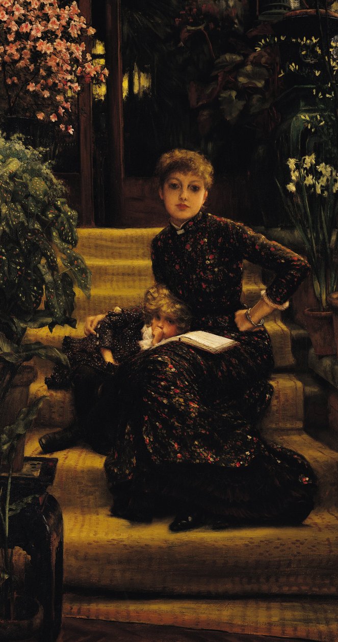 母と子または姉、1881年頃 作： ジェームズ・ジャック・ジョセフ・ティソ