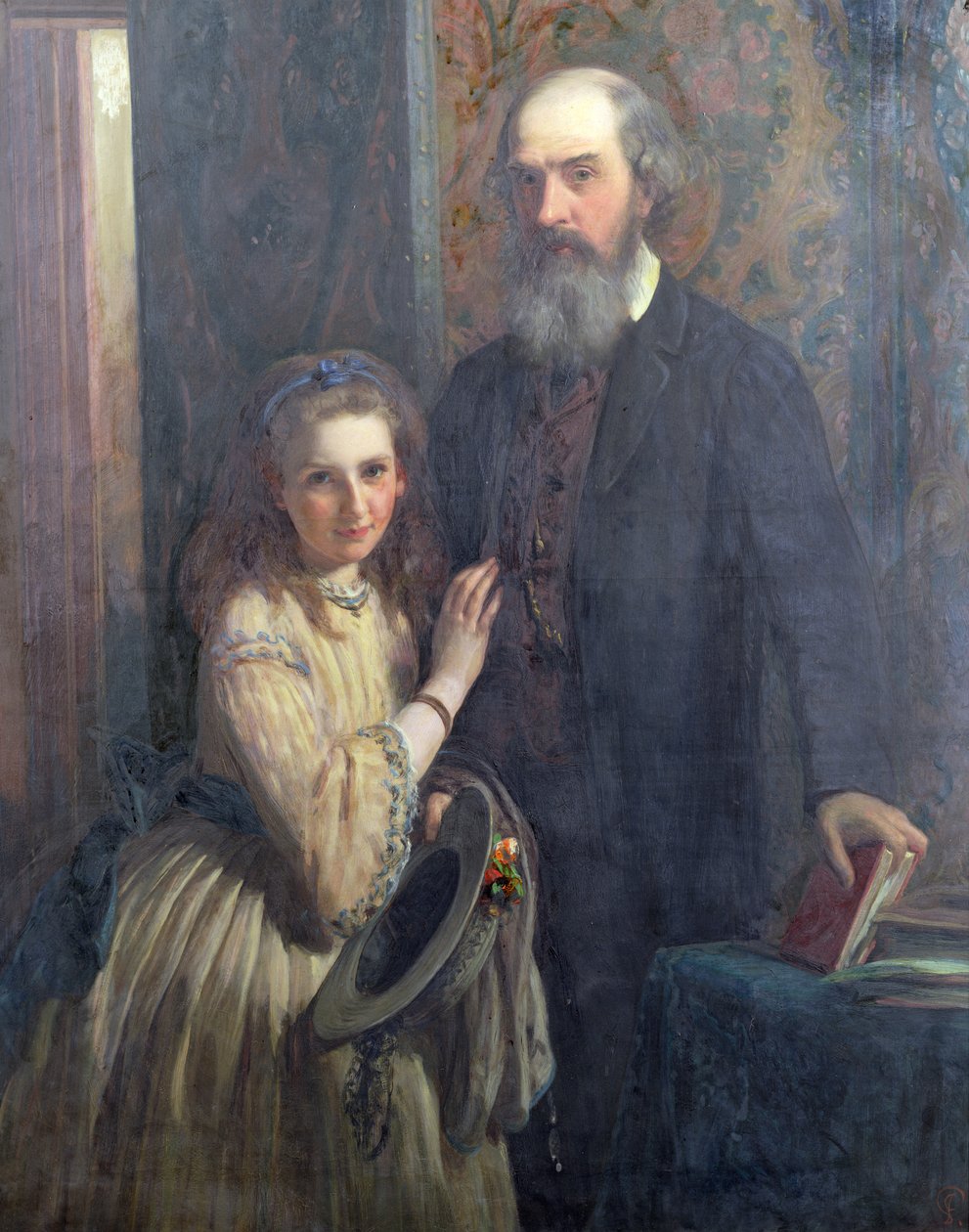 ウィリアムフィッツハーバート卿と娘のアイダ、1862年 作： ジェームス・サント
