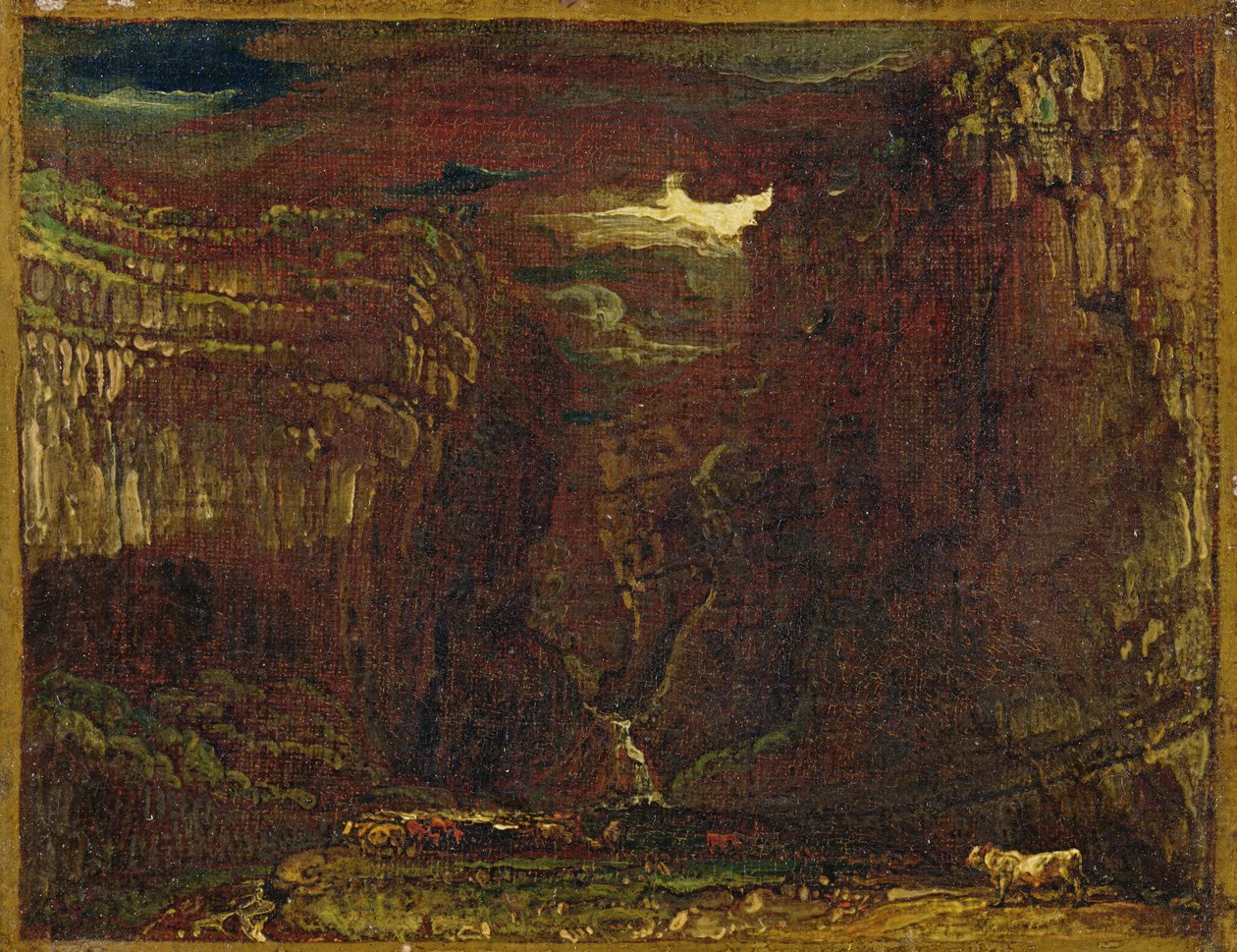 「Gordale Scar」のスケッチ、1812年（6366を参照） 作： ジェームズワード