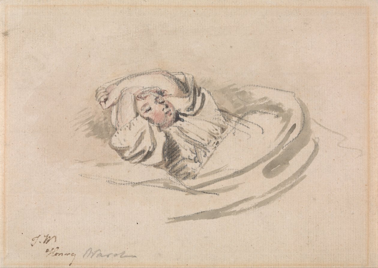 アーティストの息子、ヘンリー、眠っている 作： ジェームズワード