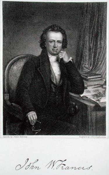 ジョン・W・フランシス（1778-1861）、ジョン・フランシス・ユージン・プリュドム（1800-92）（エングレービング） 作： ジェームス（後）ニシン