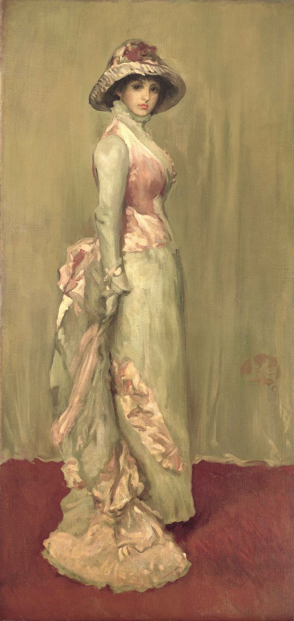 ピンクとグレーのハーモニー：Lady Meux 作： James Abbott McNeill (attr.to) Whistler