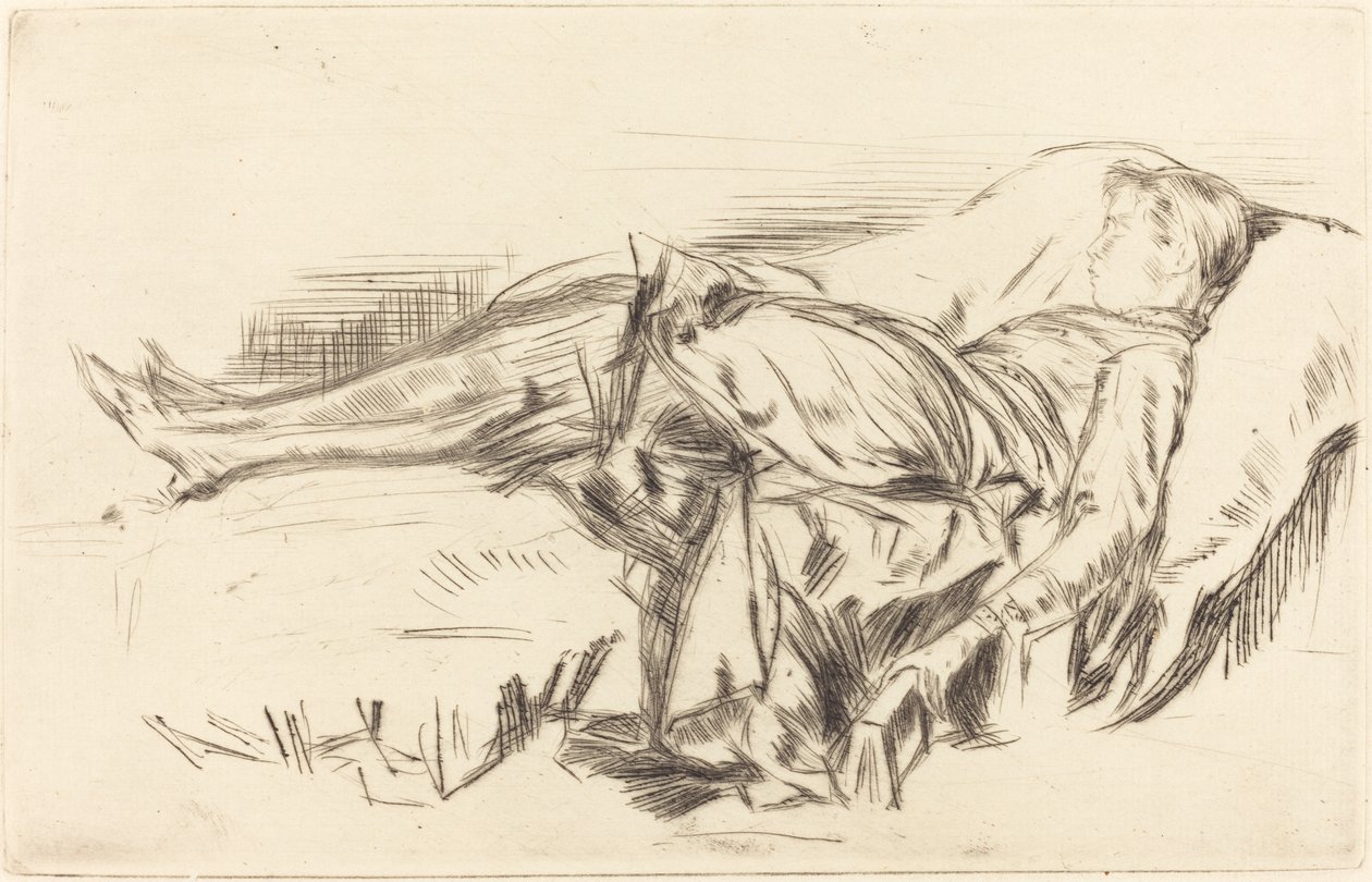 A Child on a Couch, No.2, c. 18731875。 作： ジェームズ・アボット・マクニール・ウィスラー