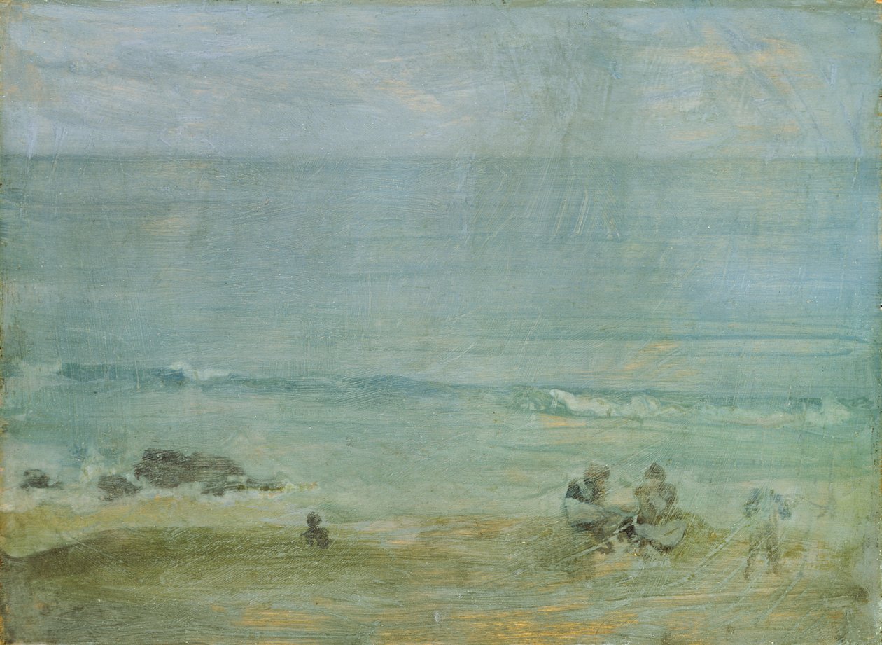 By the Shore, St.Ives (油彩・ボード) 作： ジェームズ・アボット・マクニール・ウィスラー