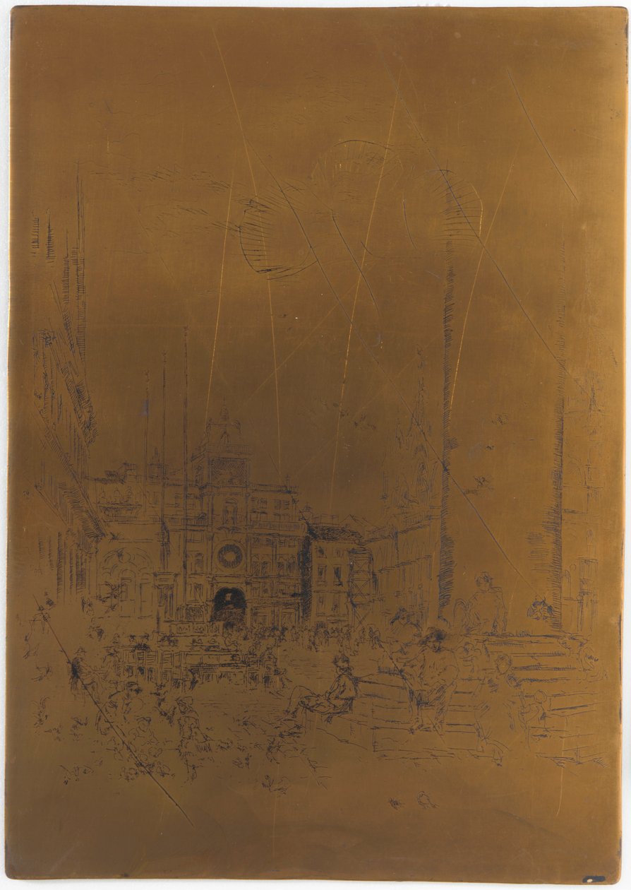ピアツェッタのキャンセルされた版画、1879-1880年。 作： ジェームズ・アボット・マクニール・ウィスラー