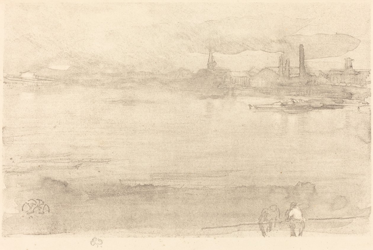 早朝、1878 年。 作： ジェームズ・アボット・マクニール・ウィスラー