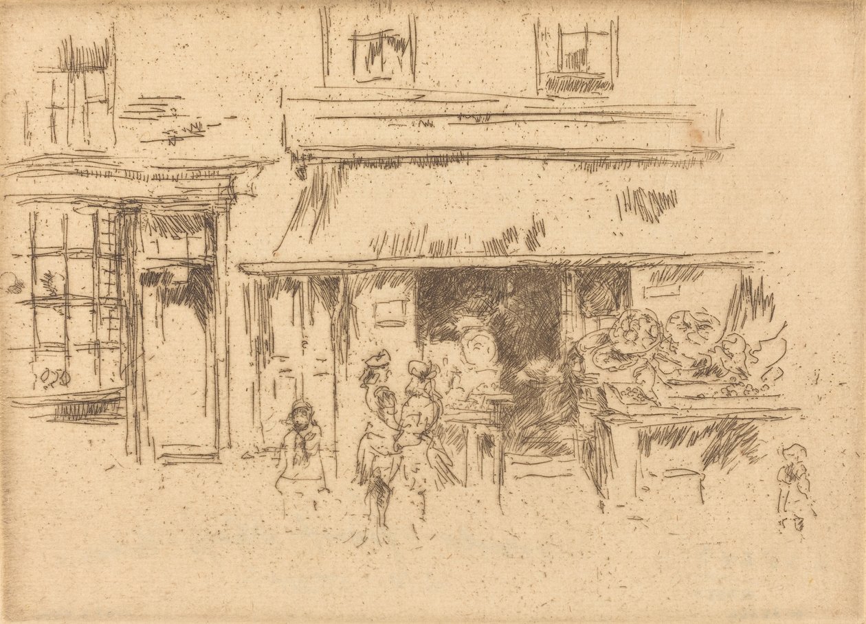 エクセターストリート、c。 18861888。 作： ジェームズ・アボット・マクニール・ウィスラー