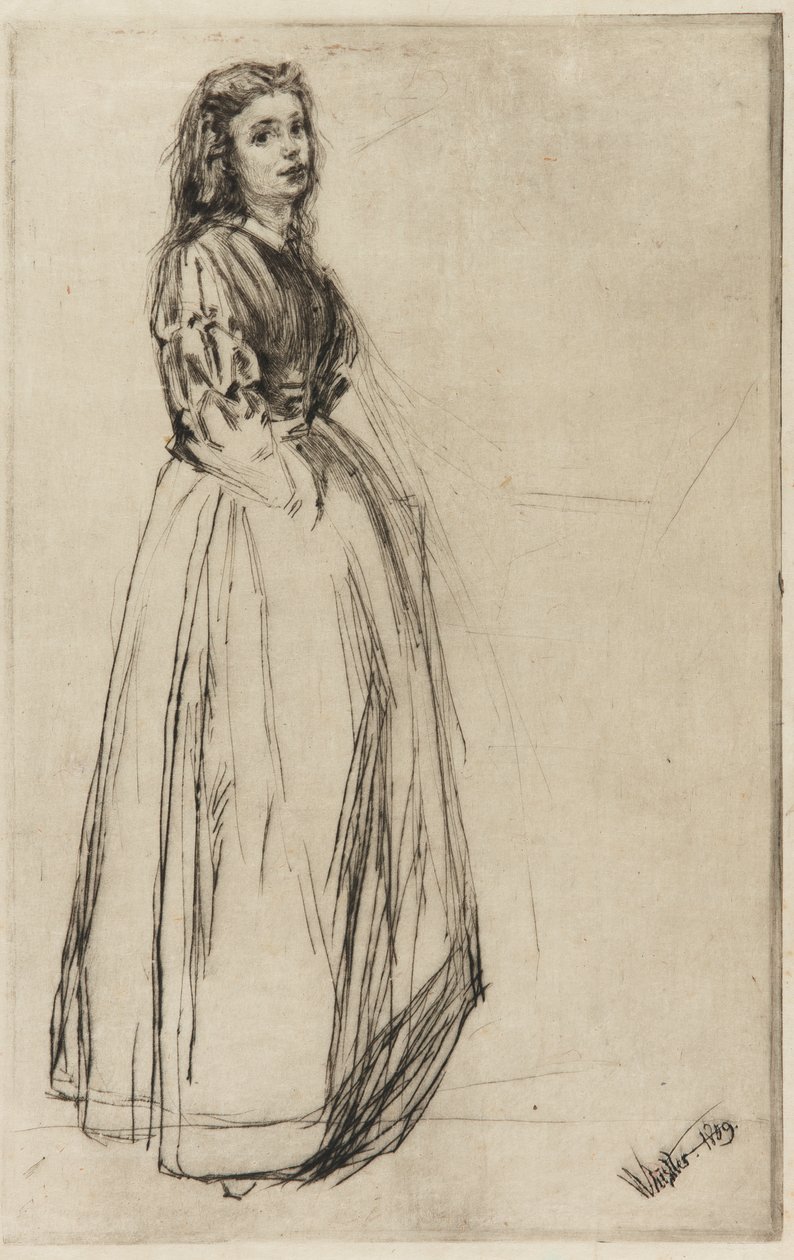 Fumette, Standing, 1859. 作： ジェームズ・アボット・マクニール・ウィスラー