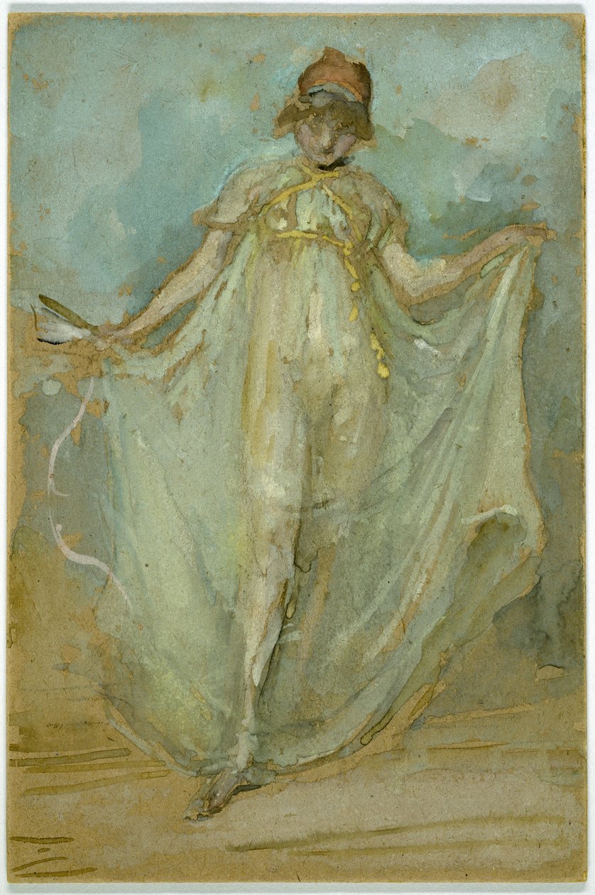 緑と青：ダンサー、1893年 作： ジェームズ・アボット・マクニール・ウィスラー