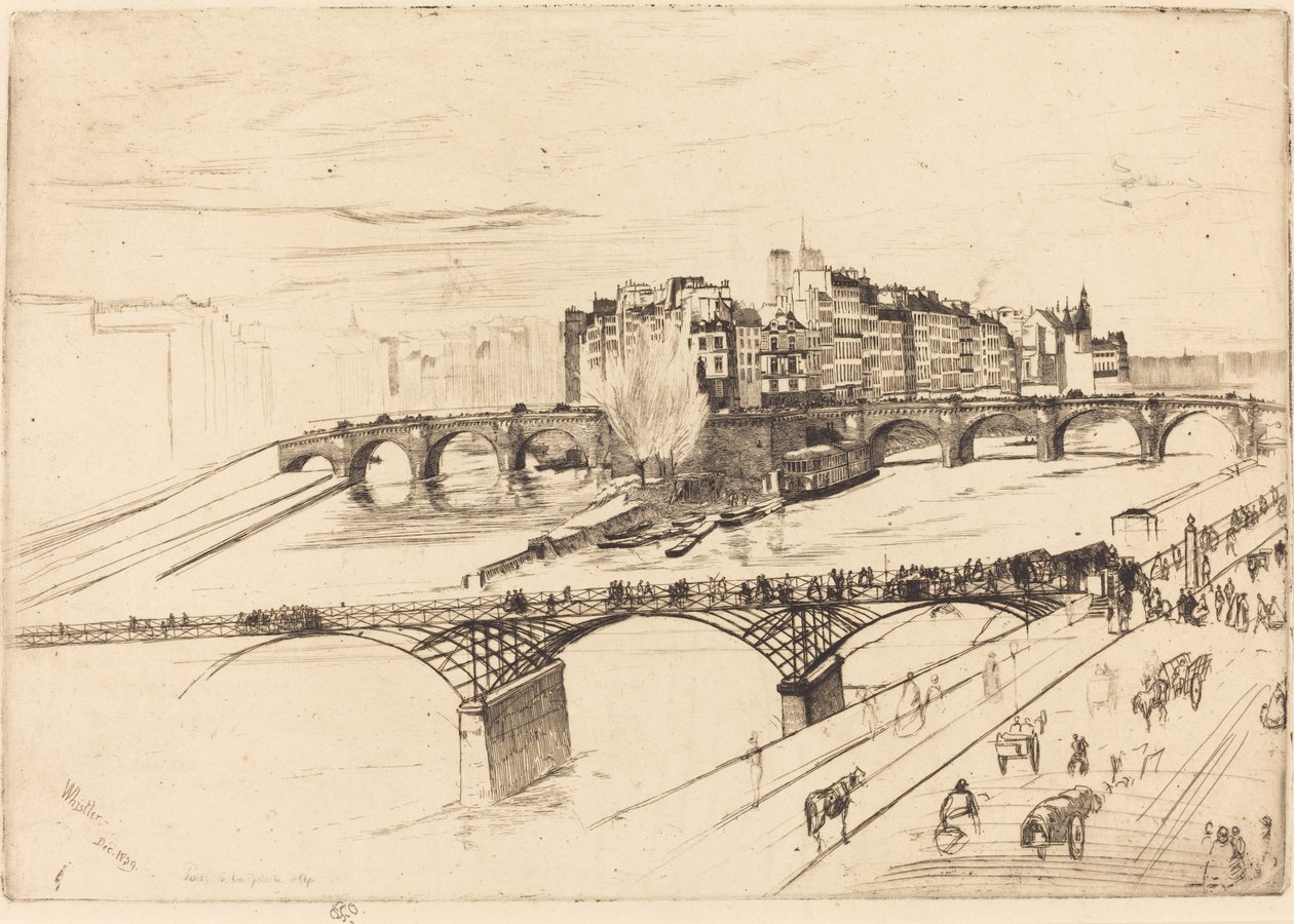 Isle de la Cite, Paris, 1859年。 作： ジェームズ・アボット・マクニール・ウィスラー