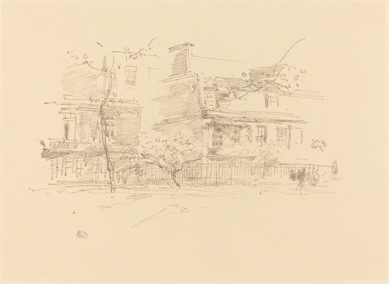Lindsay Row, Chelsea, 1888年。 作： ジェームズ・アボット・マクニール・ウィスラー