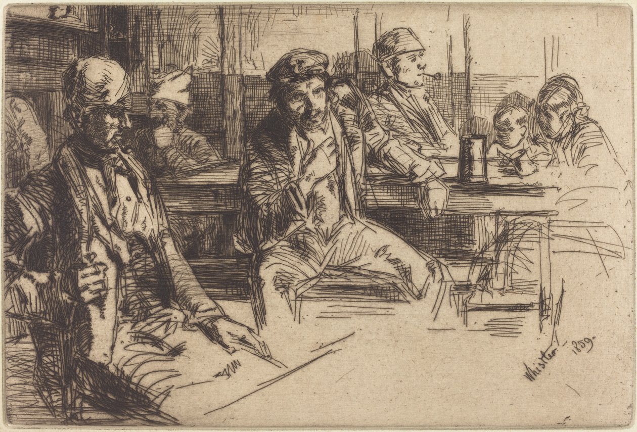 1859年のLongshoreman。 作： ジェームズ・アボット・マクニール・ウィスラー