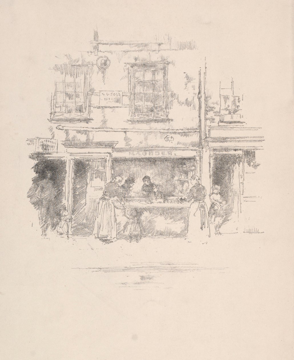 Maunders Fish Shop、チェルシー、1890年。 作： ジェームズ・アボット・マクニール・ウィスラー