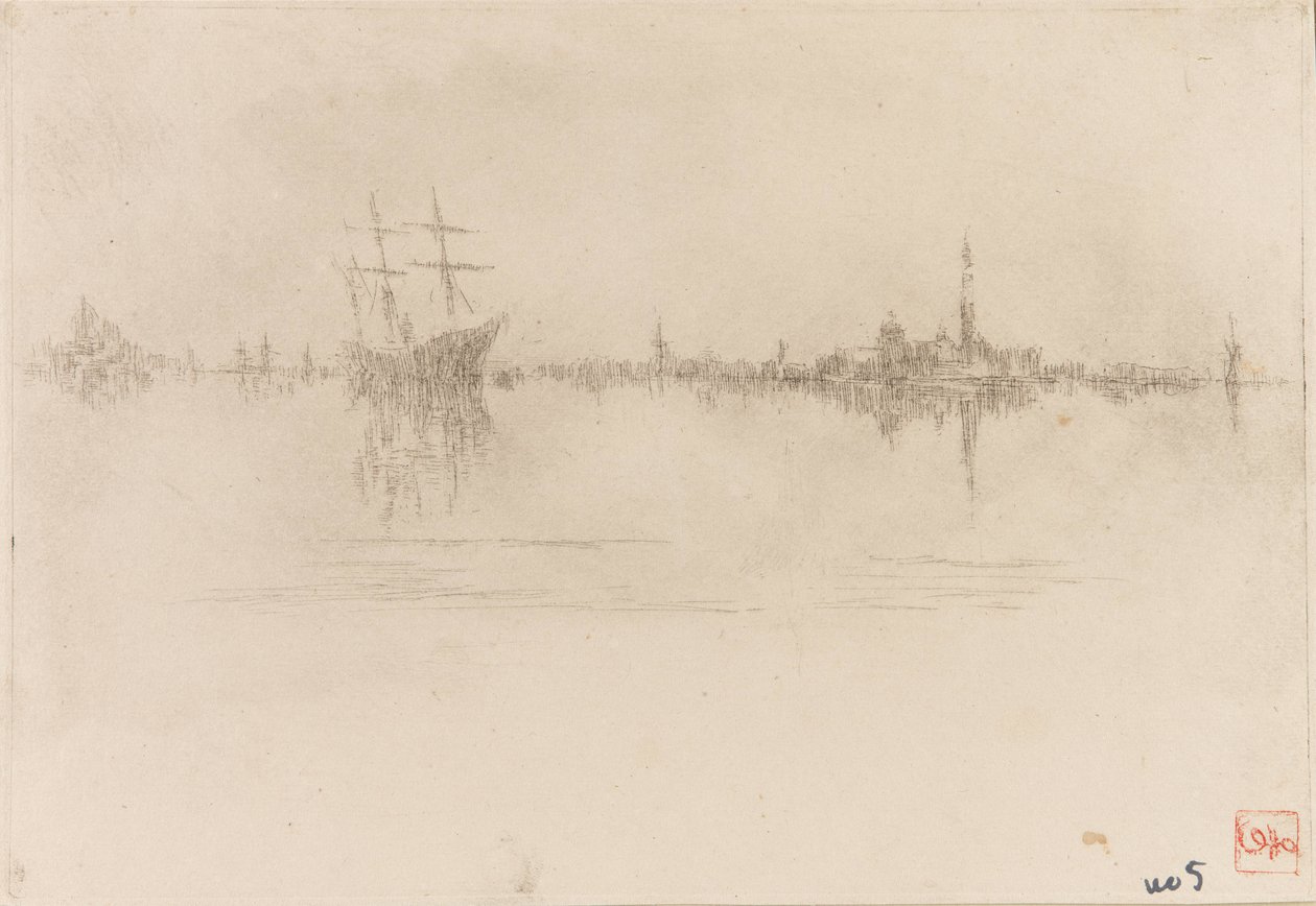 ノクターン、1879-1880。 作： ジェームズ・アボット・マクニール・ウィスラー