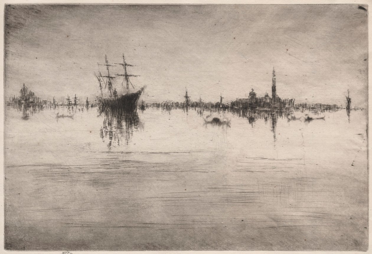 ノクターン、1879-1880。 作： ジェームズ・アボット・マクニール・ウィスラー