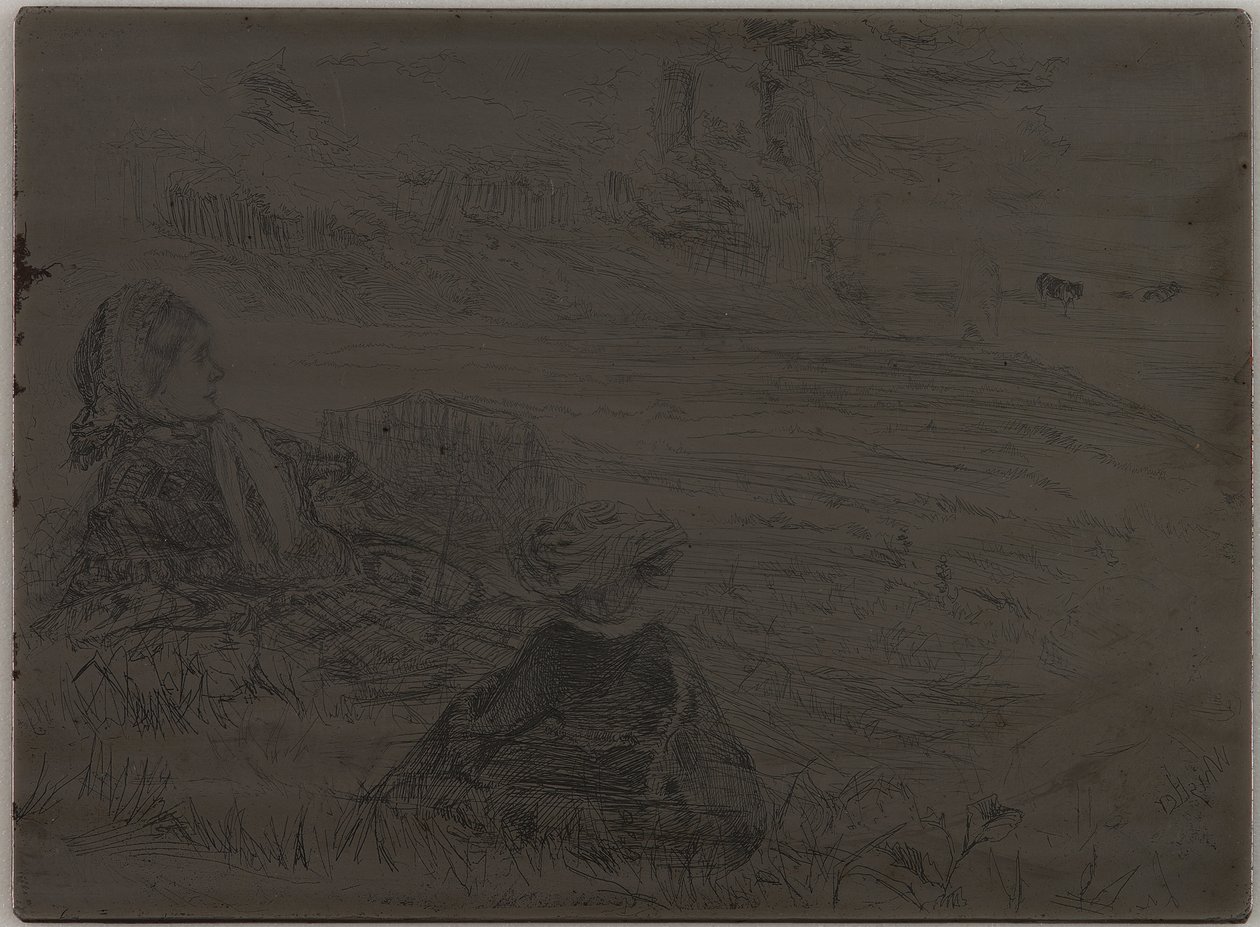 ナーセメイドと子供」1859年 作： ジェームズ・アボット・マクニール・ウィスラー