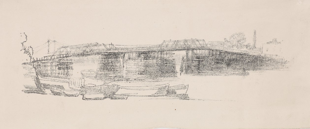 Old Battersea Bridge, No.2, 1878-1879. 作： ジェームズ・アボット・マクニール・ウィスラー