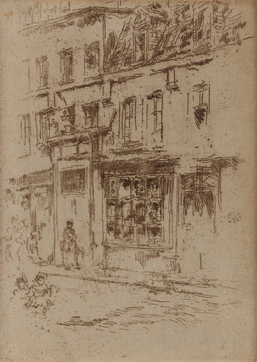 Petite Rue au Beurre, Brussels, 1887年。 作： ジェームズ・アボット・マクニール・ウィスラー