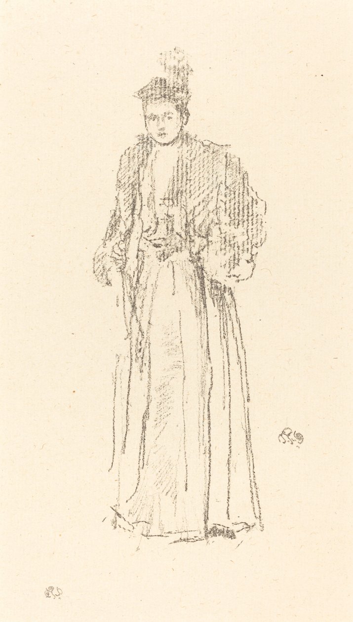 ポートレート スタディ: ミス シャーロット R. ウィリアムズ、1892 年。 作： ジェームズ・アボット・マクニール・ウィスラー