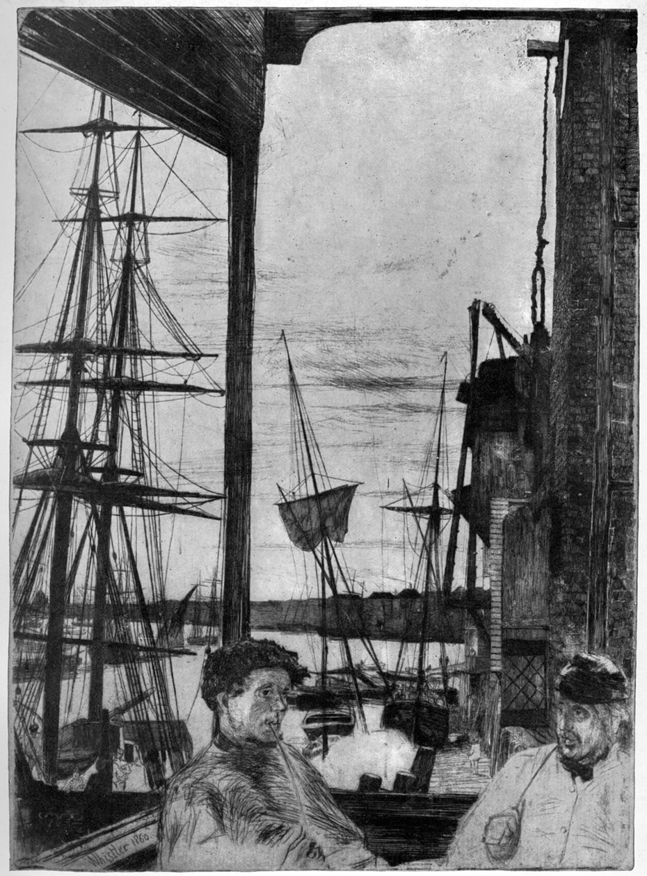 Rotherhithe、1860 1904。 作： ジェームズ・アボット・マクニール・ウィスラー